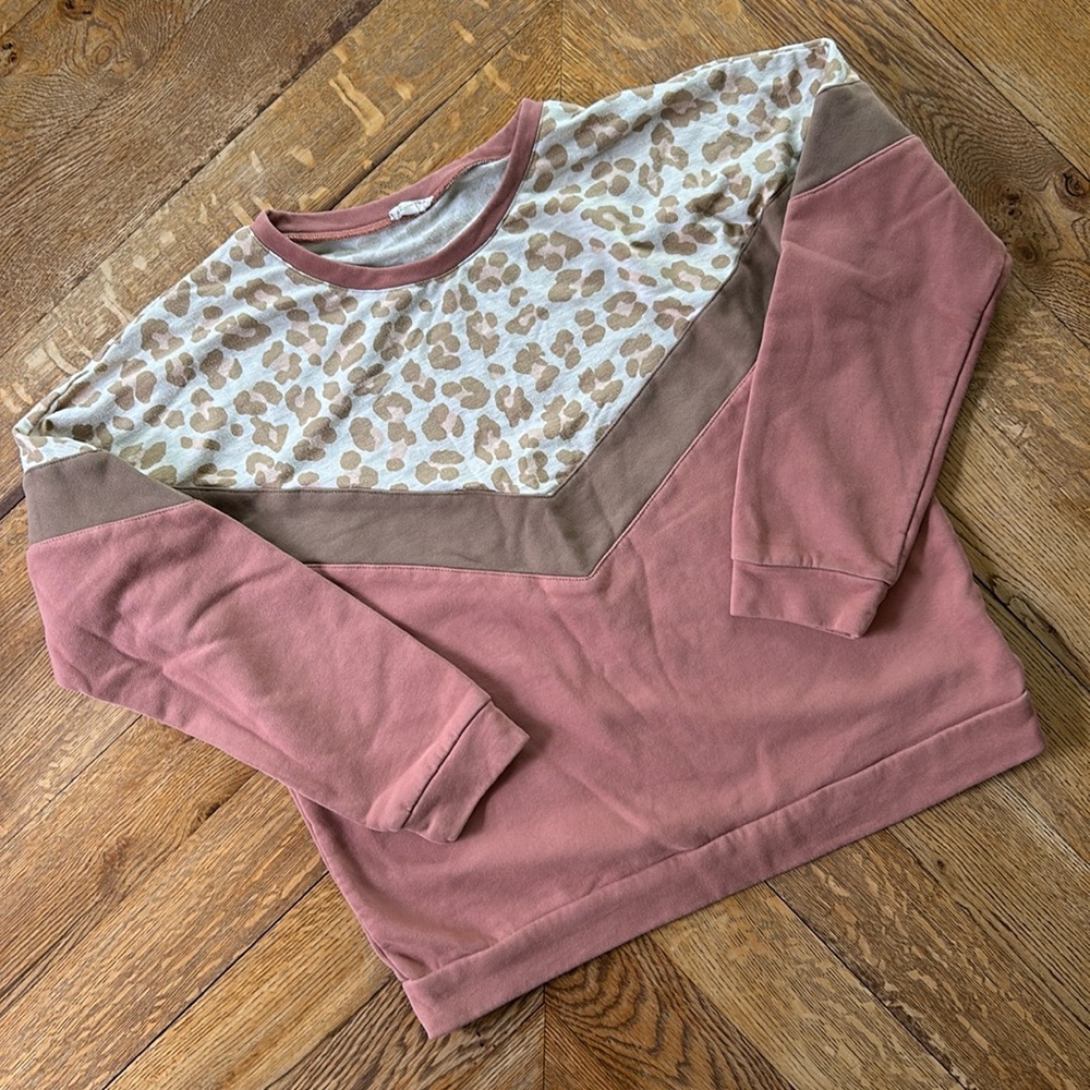 Hem + Thread Leopard Sweatshirt